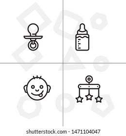 Baby, childhood,motherhood set icon EPS 10 vector format. Professional pixel perfect black and white icons optimized for both large and small resolutions. Transparent background.