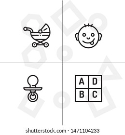 Baby, childhood,motherhood set icon EPS 10 vector format. Professional pixel perfect black and white icons optimized for both large and small resolutions. Transparent background.