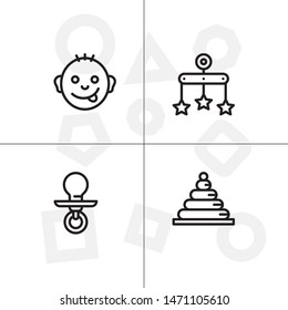 Baby, childhood,motherhood set icon EPS 10 vector format. Professional pixel perfect black and white icons optimized for both large and small resolutions. Transparent background.