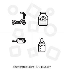 Baby, childhood,motherhood set icon EPS 10 vector format. Professional pixel perfect black and white icons optimized for both large and small resolutions. Transparent background.