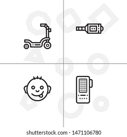 Baby, childhood,motherhood set icon EPS 10 vector format. Professional pixel perfect black and white icons optimized for both large and small resolutions. Transparent background.
