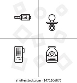 Baby, childhood,motherhood set icon EPS 10 vector format. Professional pixel perfect black and white icons optimized for both large and small resolutions. Transparent background.