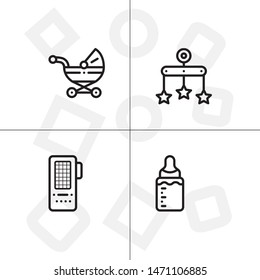 Baby, childhood,motherhood set icon EPS 10 vector format. Professional pixel perfect black and white icons optimized for both large and small resolutions. Transparent background.