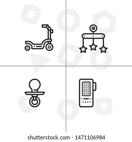 Baby, childhood,motherhood set icon EPS 10 vector format. Professional pixel perfect black and white icons optimized for both large and small resolutions. Transparent background.