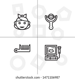 Baby, childhood,motherhood set icon EPS 10 vector format. Professional pixel perfect black and white icons optimized for both large and small resolutions. Transparent background.