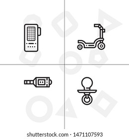 Baby, childhood,motherhood set icon EPS 10 vector format. Professional pixel perfect black and white icons optimized for both large and small resolutions. Transparent background.