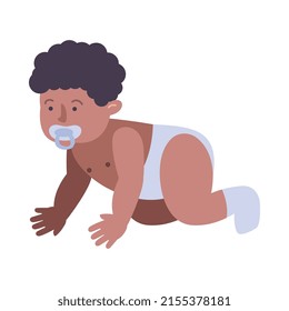 Composición de niños pequeños con forma de garabato aislado carácter humano de la figura vectorial de la persona joven