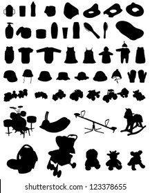 baby & children stuff silhouette