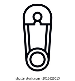 Baby clip element icon. Outline baby clip element vector icon for web design isolated on white background