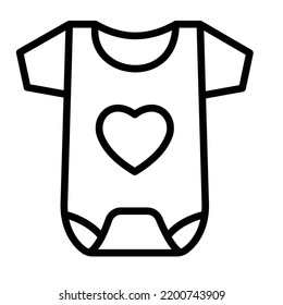 Baby Tuch Fett Linie Vektorsymbol, das leicht modifizieren oder bearbeiten kann

