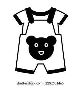 Baby cloth Glyph Vector Icon easily modified

