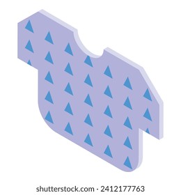 Baby cloth icon isometric vector. Fashion apron infant. Kid tissue