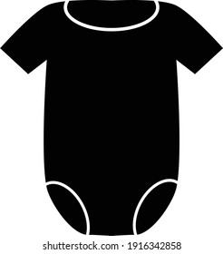 baby cloth icon on white background. baby bodysuit sign. flat style. 