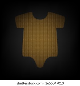 Baby cloth illustration. Icon as grid of small orange light bulb in darkness. Illustration.