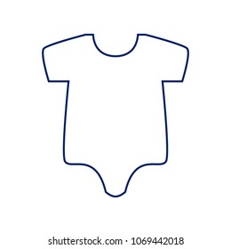 Baby cloth illustration. Vector. Flat style black icon on white.