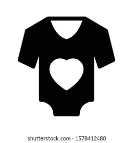baby cloth vector glyph flat icon