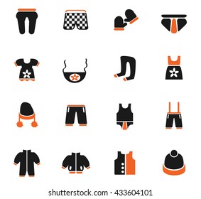 baby clothe web icons for user interface design