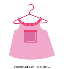 Baby clothes and accesories icon, vector illustration colorful graphic.