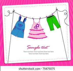 Baby clothes  card girl