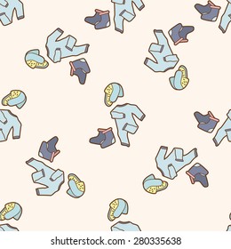 Baby clothes , cartoon seamless pattern background