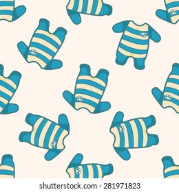 Baby clothes , cartoon seamless pattern background