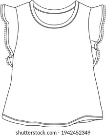 baby clothes collection sketch vector