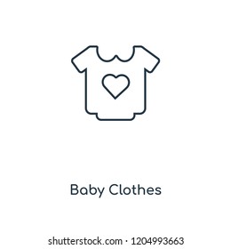 Baby Clothes concept line icon. Linear Baby Clothes concept outline symbol design. This simple element illustration can be used for web and mobile UI/UX.