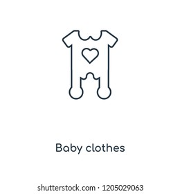 Baby clothes concept line icon. Linear Baby clothes concept outline symbol design. This simple element illustration can be used for web and mobile UI/UX.