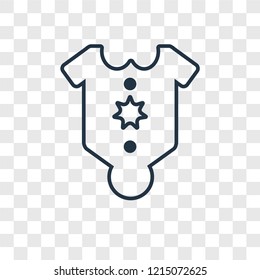 Baby Clothes concept vector linear icon isolated on transparent background, Baby Clothes concept transparency concept in outline style