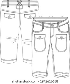 Baby clothes design template flat sketch