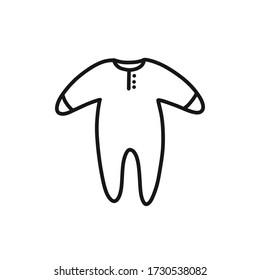 baby clothes doodle icon, vector illustration