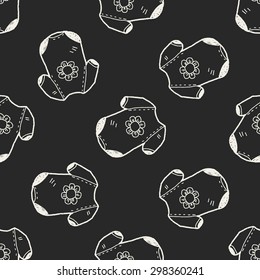 baby clothes doodle seamless pattern background