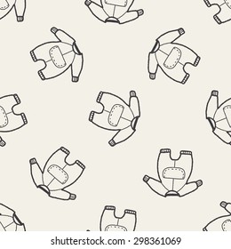 baby clothes doodle seamless pattern background