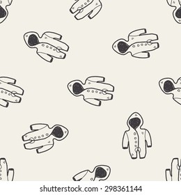 baby clothes doodle seamless pattern background