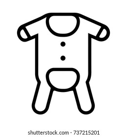 baby clothes flat icon