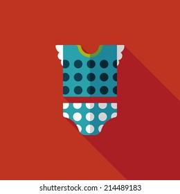 baby clothes flat icon with long shadow,EPS 10