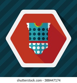 baby clothes flat icon with long shadow,EPS 10