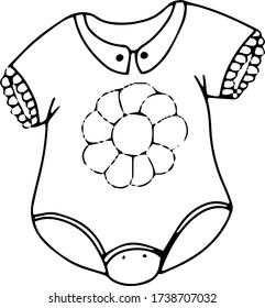 249 Newborn baby line hand drawn flowers Stock Vectors, Images & Vector ...