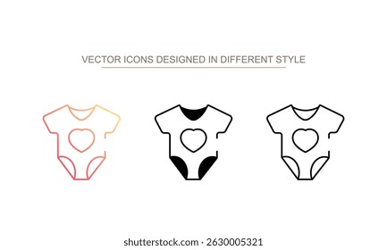 Baby Clothes icon design with white background stock illustration