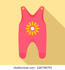 Baby clothes icon. Flat illustration of baby clothes vector icon for web design