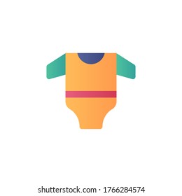 baby clothes icon flat style vector design full color. isolated on white background