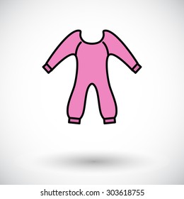 Baby clothes icon. Flat vector related icon for web and mobile applications. It can be used as - logo, pictogram, icon, infographic element. Vector Illustration. 