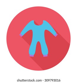 Baby clothes icon. Flat vector related icon with long shadow for web and mobile applications. It can be used as - logo, pictogram, icon, infographic element. Vector Illustration.