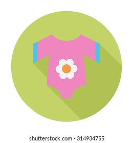 Baby clothes icon. Flat vector related icon with long shadow for web and mobile applications. It can be used as - logo, pictogram, icon, infographic element. Vector Illustration.