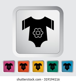 Baby clothes icon. Flat vector related icon for web and mobile applications. It can be used as - logo, pictogram, icon, infographic element. Vector Illustration. 