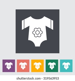 Baby clothes icon. Flat vector related icon for web and mobile applications. It can be used as - logo, pictogram, icon, infographic element. Vector Illustration. 