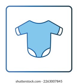 Baby clothes icon illustration. icon related to baby care. Lineal color icon style, two tone icon. Simple vector design editable