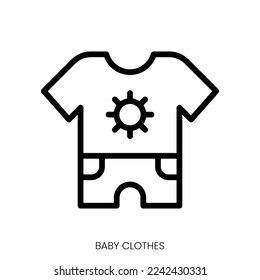 baby clothes icon. Line Art Style Design Isolated On White Background