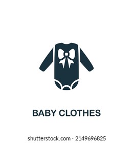 Baby Clothes icon. Monochrome simple Baby icon for templates, web design and infographics