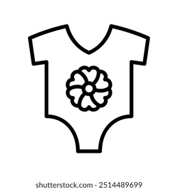 baby clothes icon. Outline style design isolated on white background